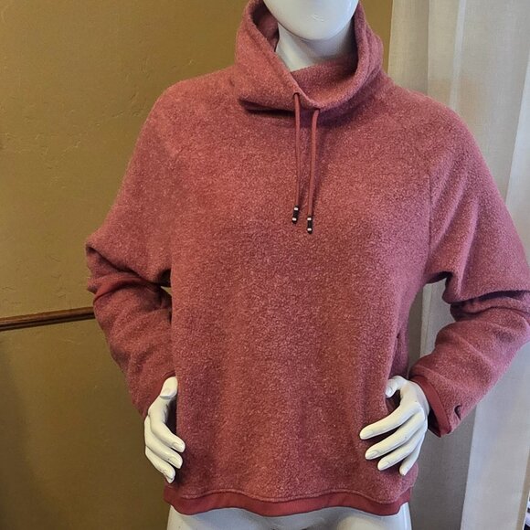 NIKE Therma-FIT Mauve Cowl Neck Fleece Pullover Size Medium - Picture 1 of 9